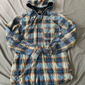 Eddie Bauer hooded flannel